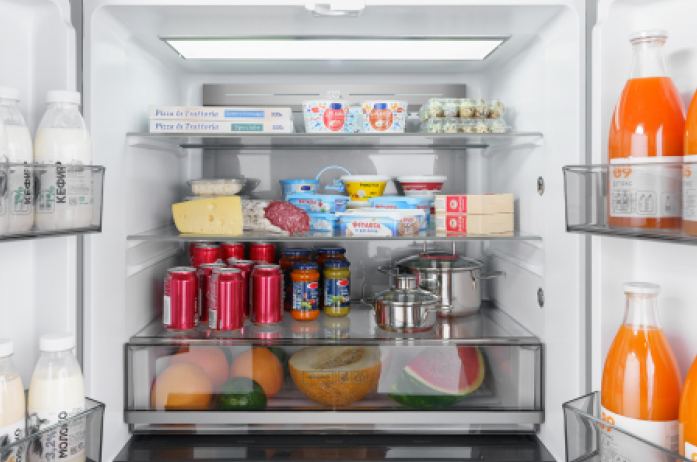 Холодильник Weissgauff WCD 590 NoFrost Inverter Premium EcoFresh Inox Glass в магазине «На диване» в Челябинске  — Выгодная цена