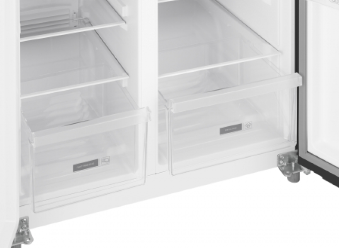 Холодильник Weissgauff WSBS 500 Inverter NoFrost Rock Glass 433 053 в магазине «На диване» в Челябинске  — Выгодная цена