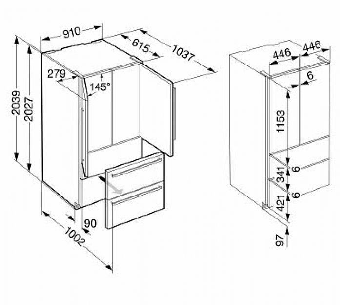 Холодильник Side-by-Side Liebherr CBNes 6256 в магазине «На диване» в Челябинске  — Выгодная цена