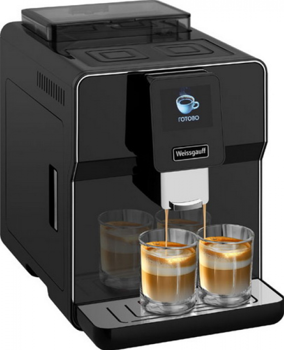 Кофемашина Weissgauff Кофемашина Weissgauff WCM-330 TFT Touch Cappuccino Nero 434500 в магазине «На диване» в Челябинске  — Выгодная цена