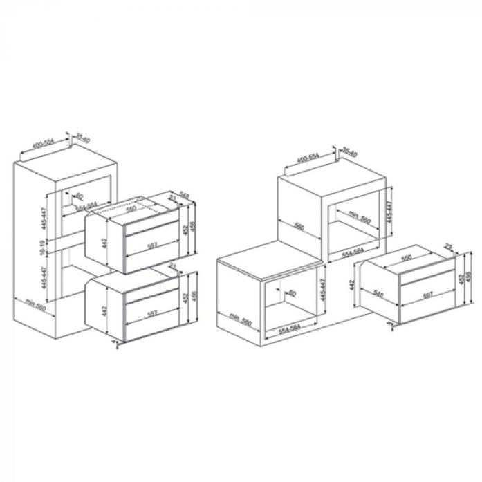 Компактный духовой шкаф Smeg SFP4102PZS в магазине «На диване» в Челябинске  — Выгодная цена