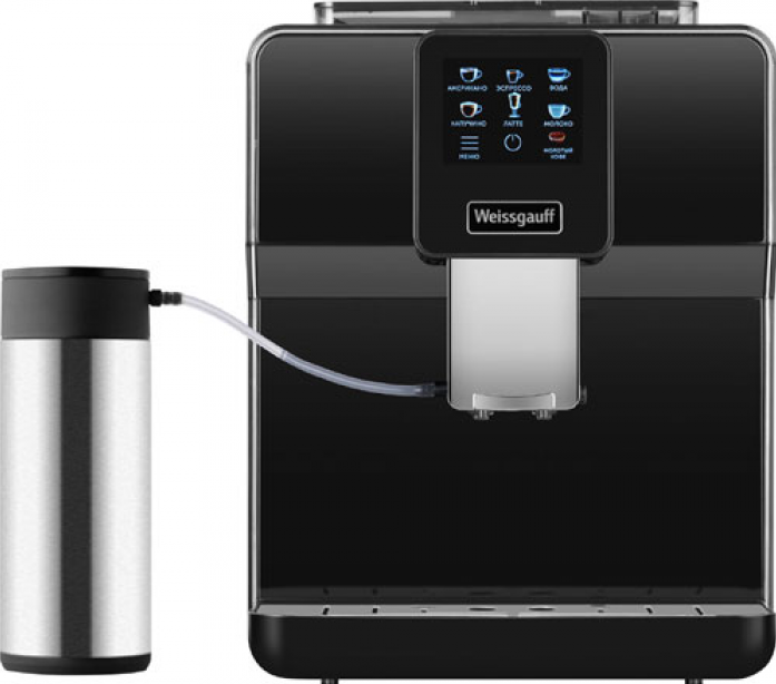 Кофемашина Weissgauff Кофемашина Weissgauff WCM-330 TFT Touch Cappuccino Nero 434500 в магазине «На диване» в Челябинске  — Выгодная цена