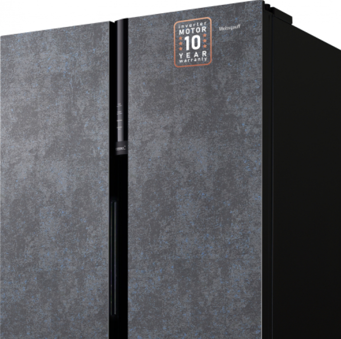 Холодильник Weissgauff WSBS 600 NoFrost Inverter Rock Glass в магазине «На диване» в Челябинске  — Выгодная цена