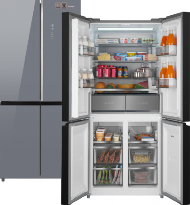 Холодильник Weissgauff WCD 590 NoFrost Inverter Premium Biofresh Dark Grey Glass в магазине «На диване» в Челябинске  — Выгодная цена