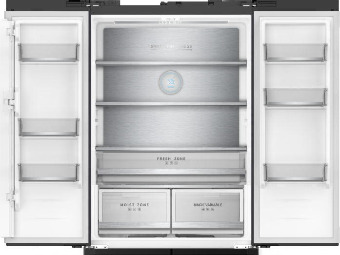 Холодильник Weissgauff WFD 450 Built-in Inverter NoFrost Dark Inox в магазине «На диване» в Челябинске  — Выгодная цена