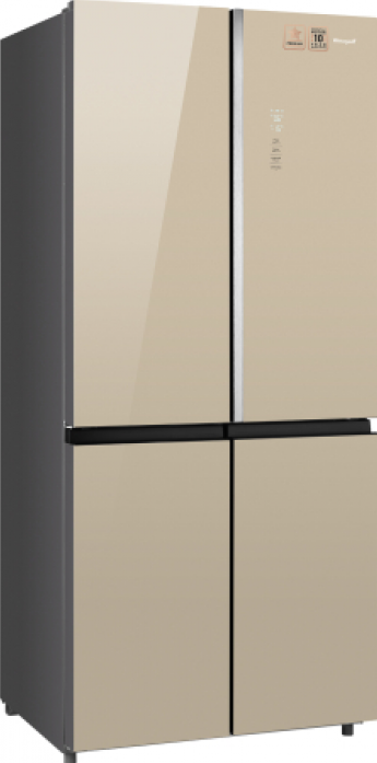 Холодильник Weissgauff WCD 590 NoFrost Inverter Premium EcoFresh Gold Glass в магазине «На диване» в Челябинске  — Выгодная цена