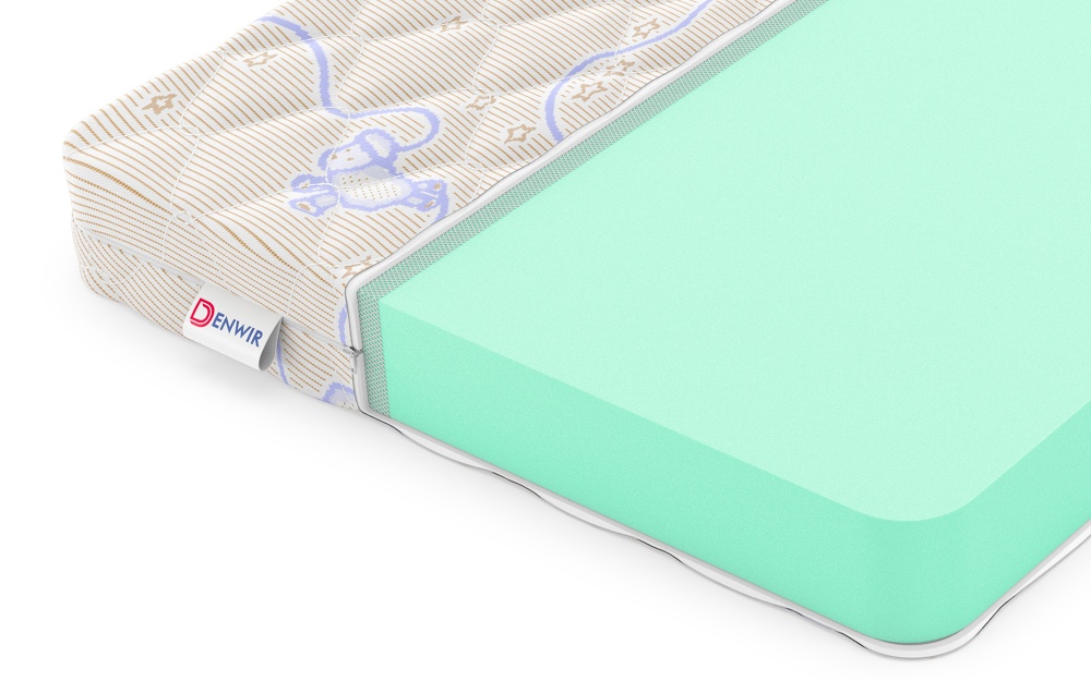 Детский матрас Denwir Baby Springless Eco Foam 10 (БЕБИ СПРИНГЛС ЭКО ФОМ 10) в магазине «На диване» в Челябинске  — Выгодная цена