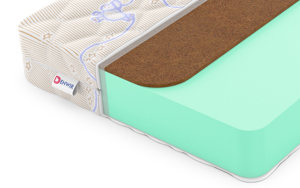 Детский матрас Denwir Baby Springless Eco Foam Hard 15 (БЕБИ СПРИНГЛС ЭКО ФОМ ХАРД 15) в магазине «На диване» в Челябинске  — Выгодная цена